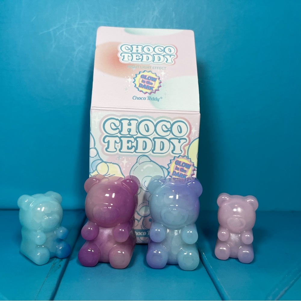 Choco Teddy - Colorful Candy Chocolate Bear Blind Box Figures - Glow in the Dark